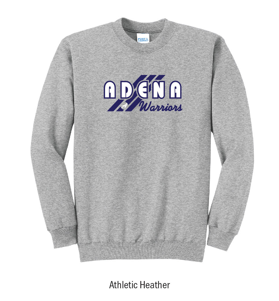 Adena Warriors "3-Stripe" Crewneck Sweatshirt