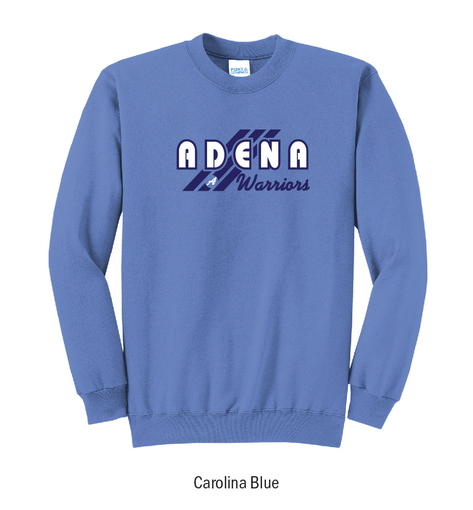 Adena Warriors "3-Stripe" Crewneck Sweatshirt