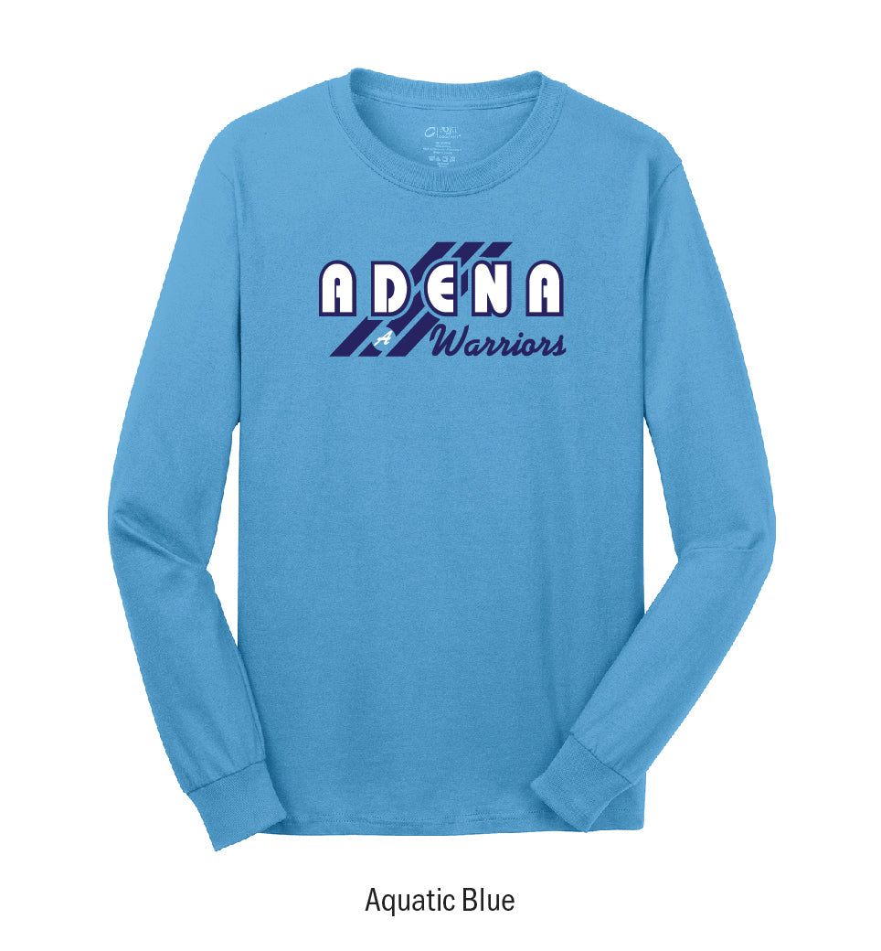 Adena Warriors "3-Stripe" Long Sleeve Tee Shirt