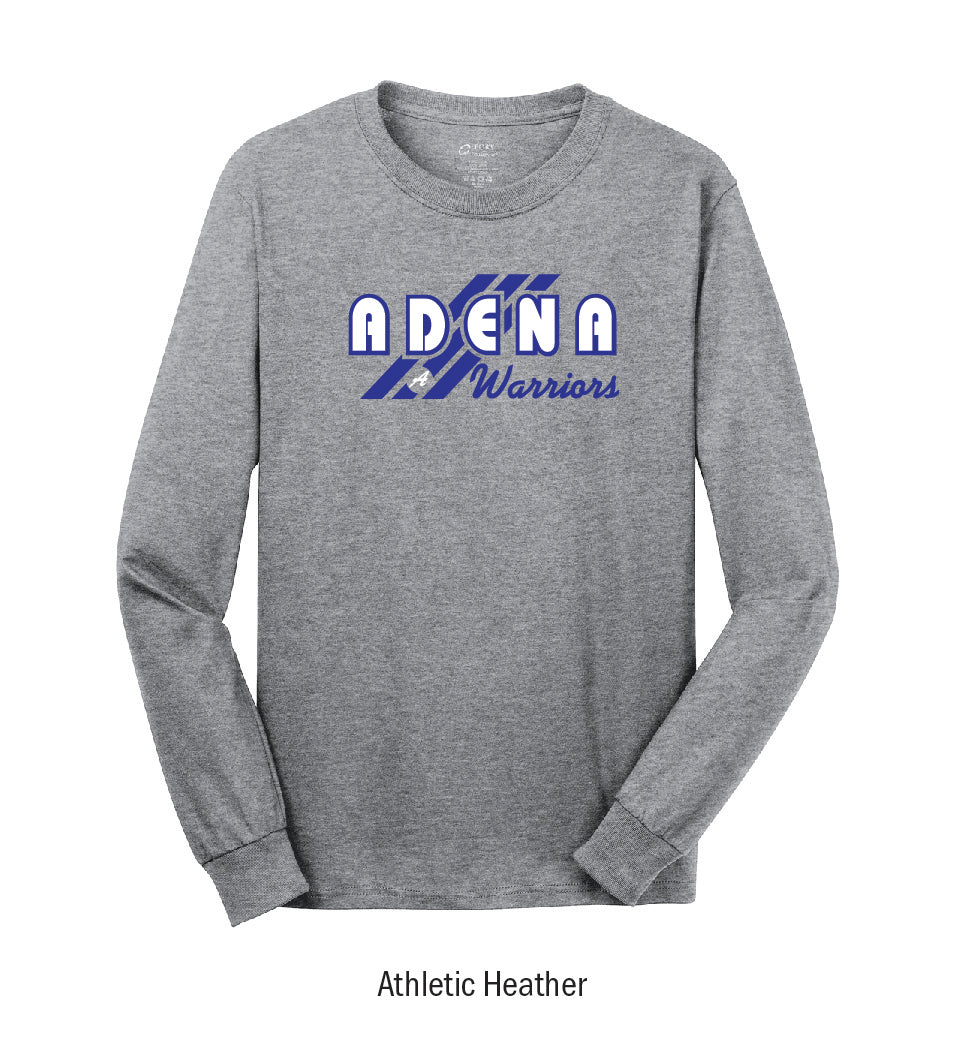 Adena Warriors "3-Stripe" Long Sleeve Tee Shirt