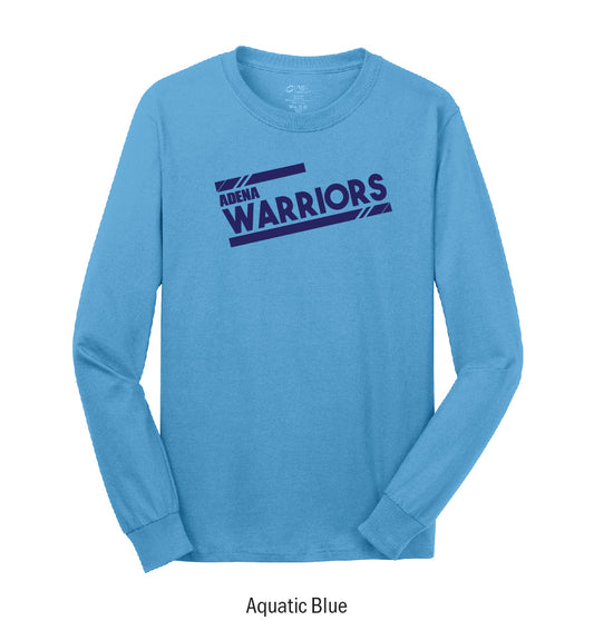 Adena Warriors "Athletic Stripes" Long Sleeve Tee Shirt