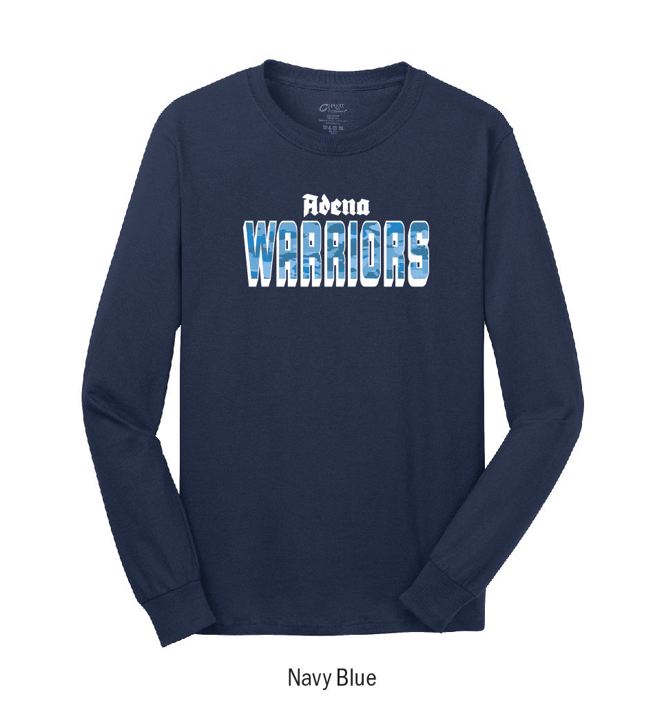 Adena Warriors "Camo" Long Sleeve Tee Shirt