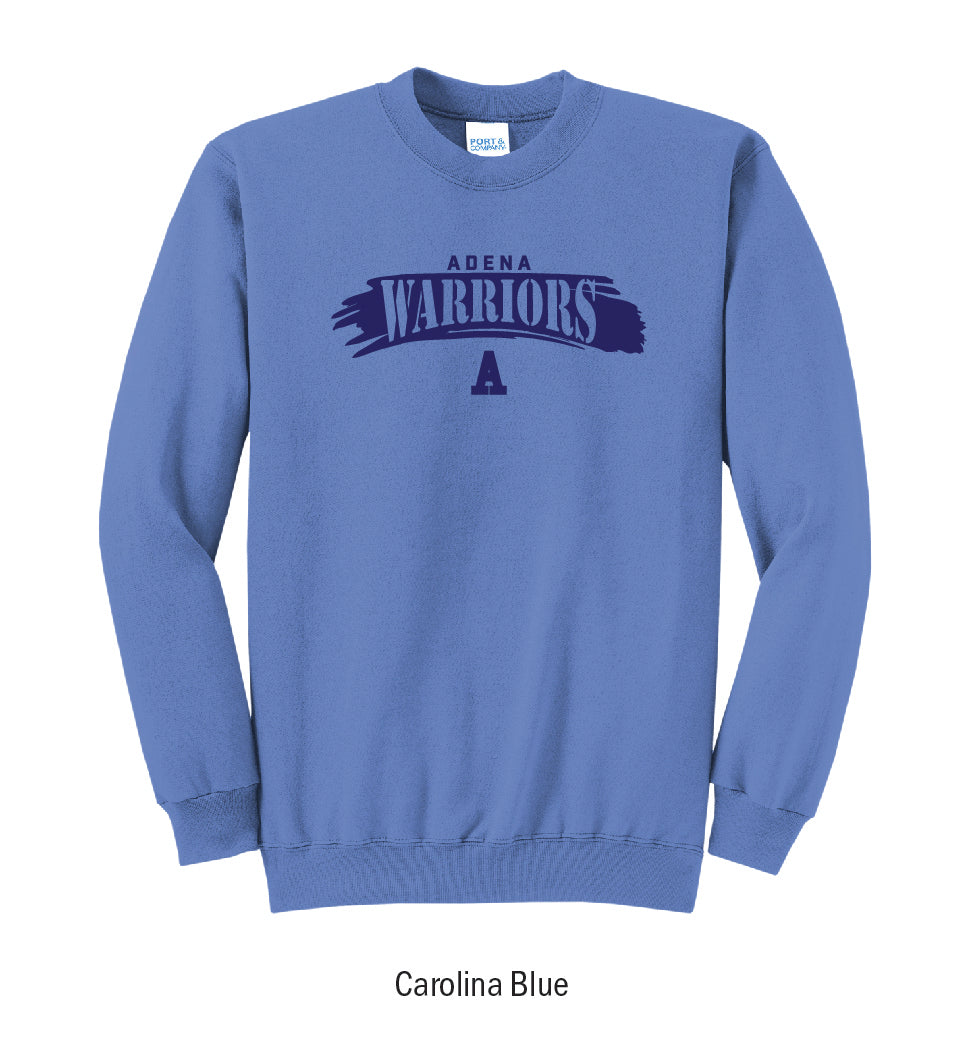 Adena Warriors "Paintbrush Stroke" Crewneck Sweatshirt