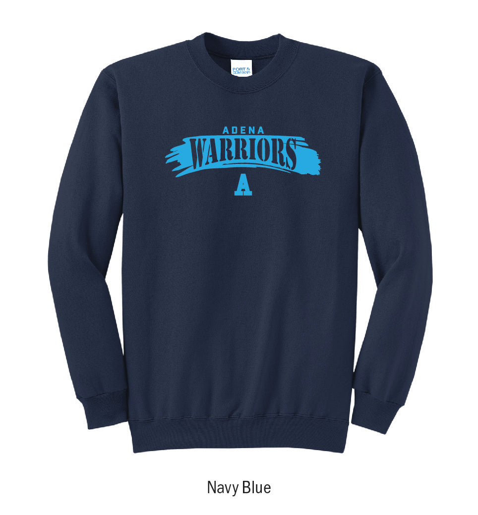 Adena Warriors "Paintbrush Stroke" Crewneck Sweatshirt