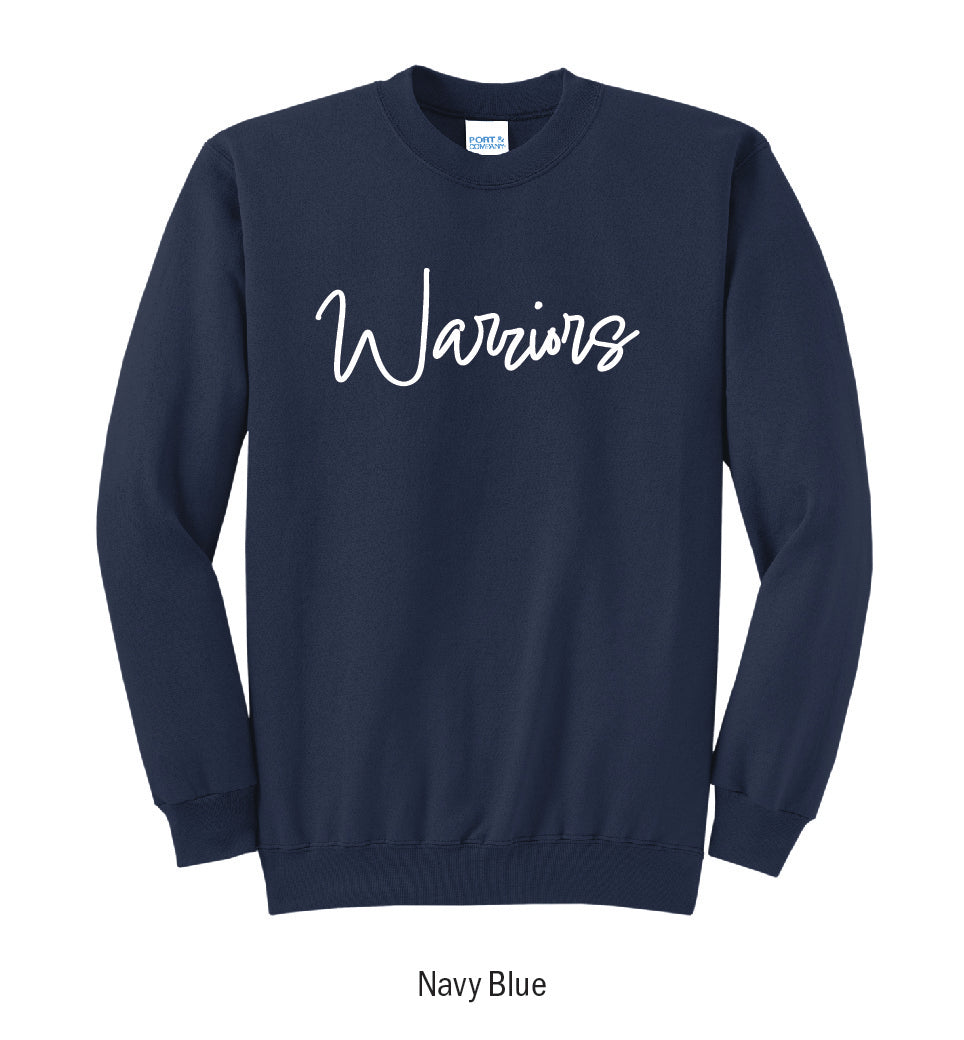 Adena Warriors Puff Script Crewneck Sweatshirt