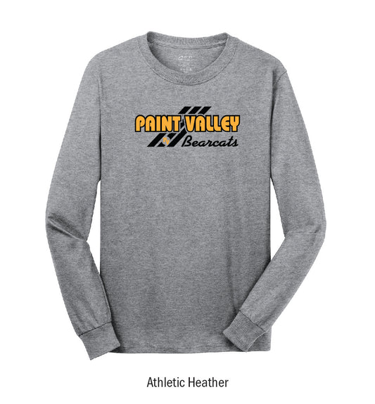 Paint Valley Bearcats "3-Stripe" Long Sleeve Tee Shirt