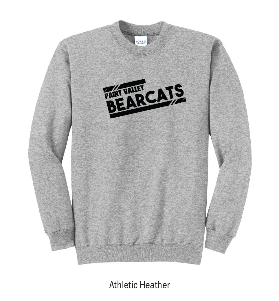 Paint Valley Bearcats "Athletic Stripes" Crewneck Sweatshirt