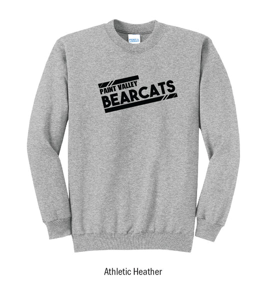 Paint Valley Bearcats "Athletic Stripes" Crewneck Sweatshirt