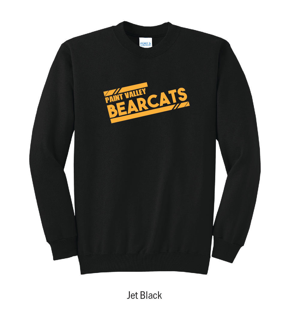 Paint Valley Bearcats "Athletic Stripes" Crewneck Sweatshirt