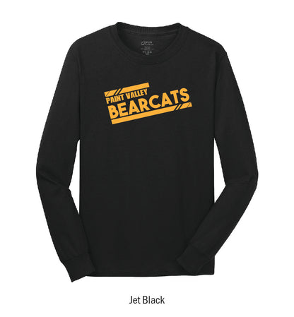 Paint Valley Bearcats "Athletic Stripes" Long Sleeve Tee Shirt