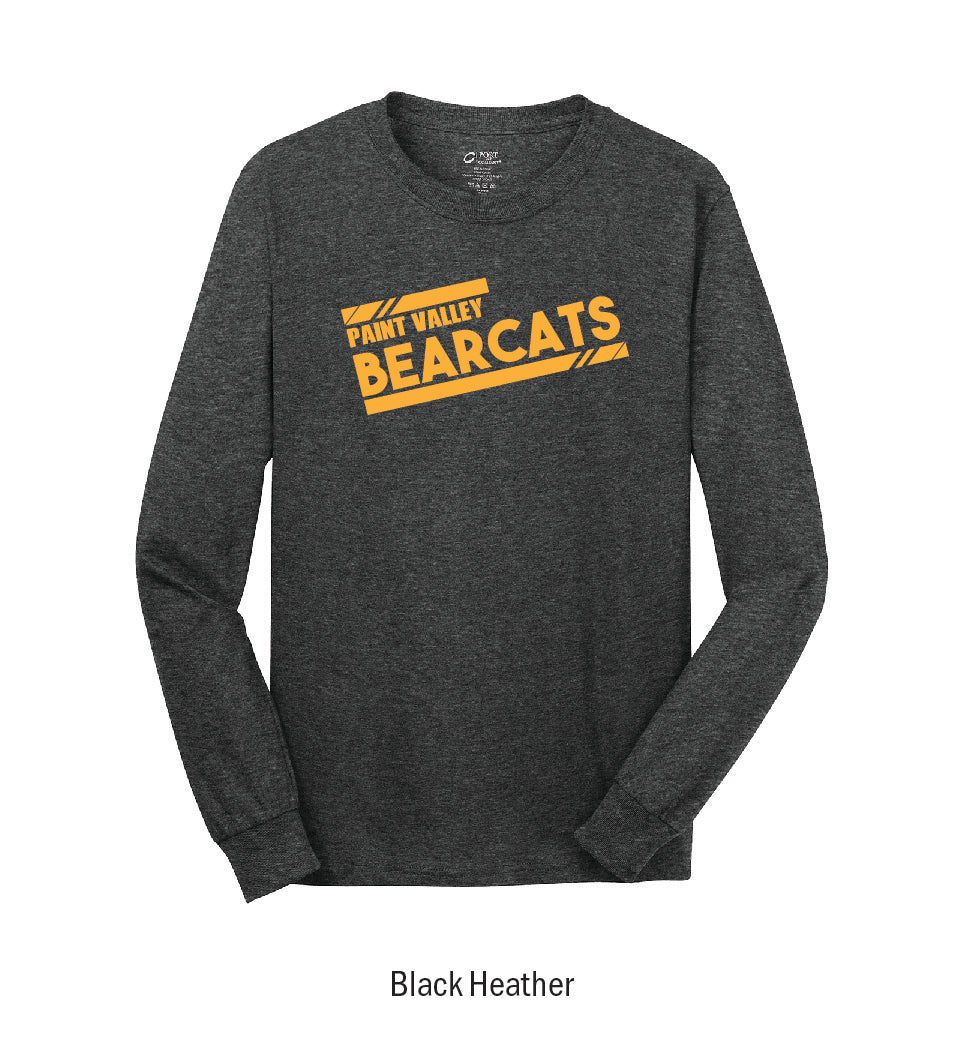 Paint Valley Bearcats "Athletic Stripes" Long Sleeve Tee Shirt