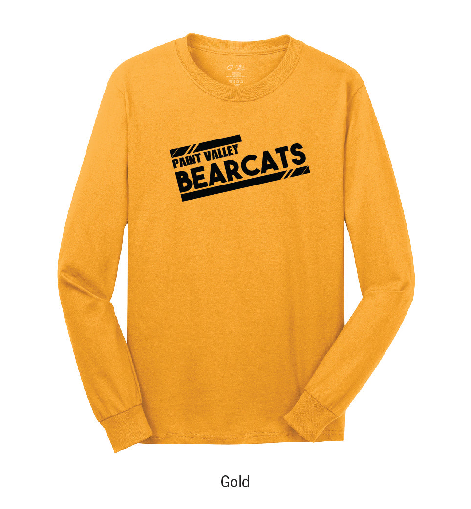 Paint Valley Bearcats "Athletic Stripes" Long Sleeve Tee Shirt