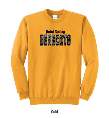 Paint Valley Bearcats "Camo" Crewneck Sweatshirt