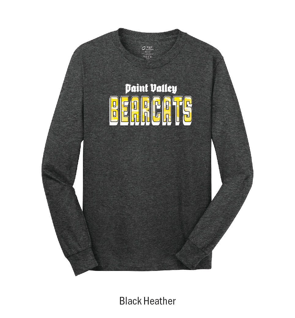 Paint Valley Bearcats "Camo" Long Sleeve Tee Shirt