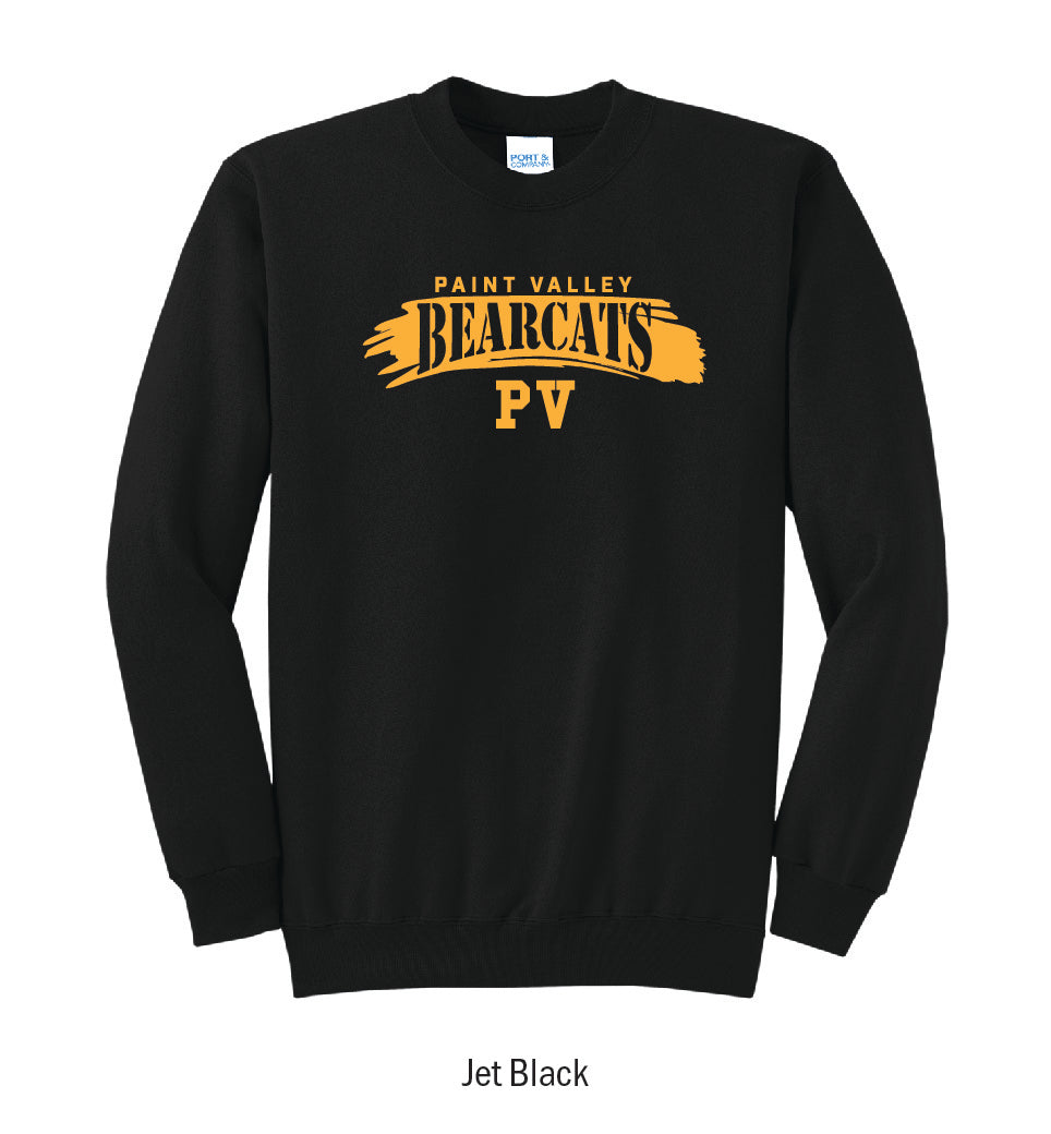 Paint Valley Bearcats "Paintbrush Stroke" Crewneck Sweatshirt