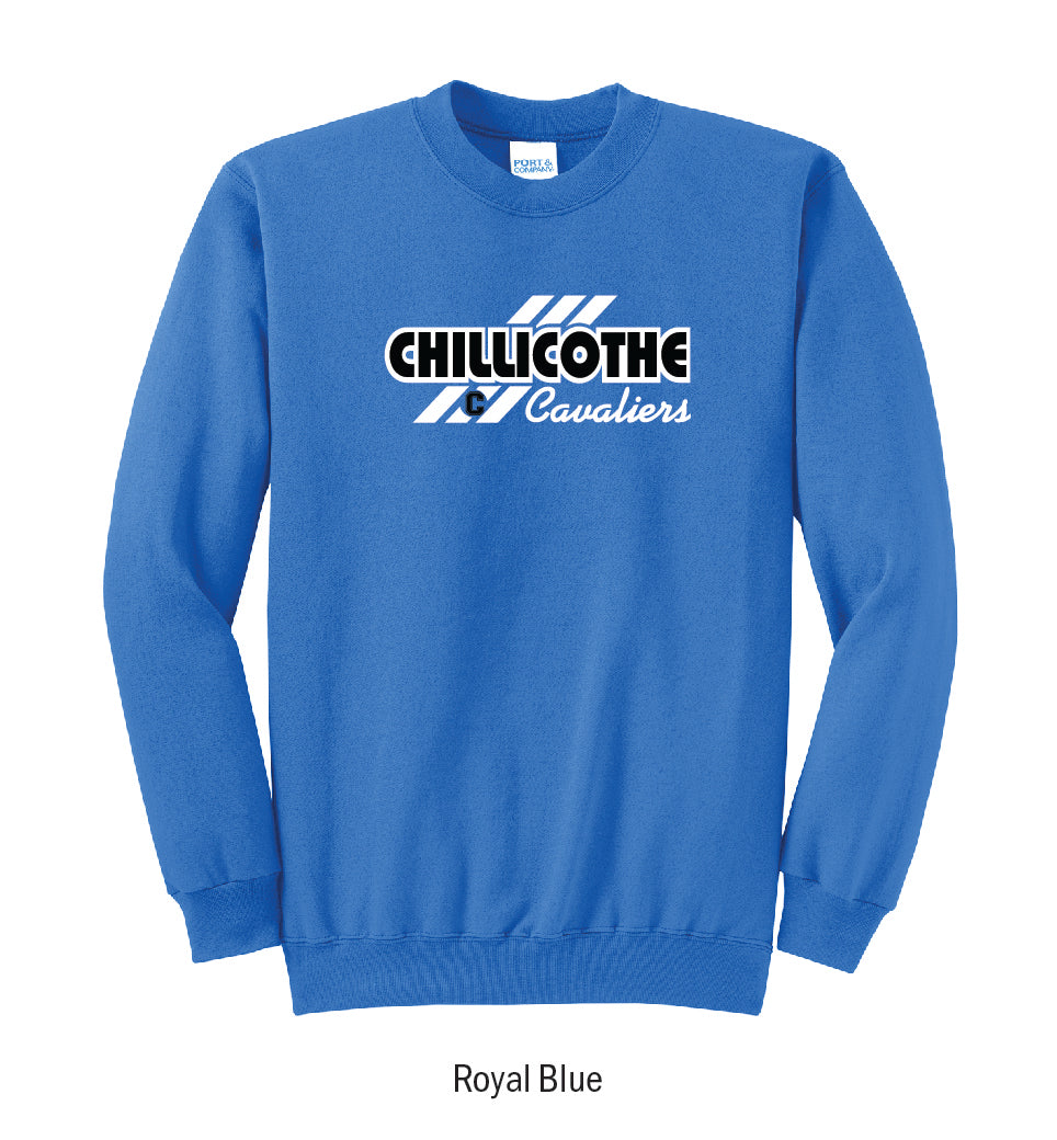 Chillicothe Cavaliers "3-Stripe" Crewneck Sweatshirt