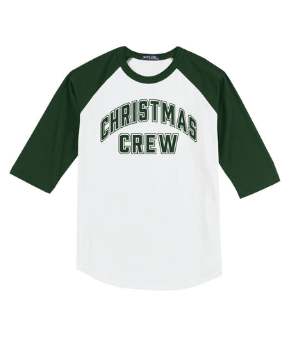 "Christmas Crew" Family Christmas Colorblock Raglan Jersey