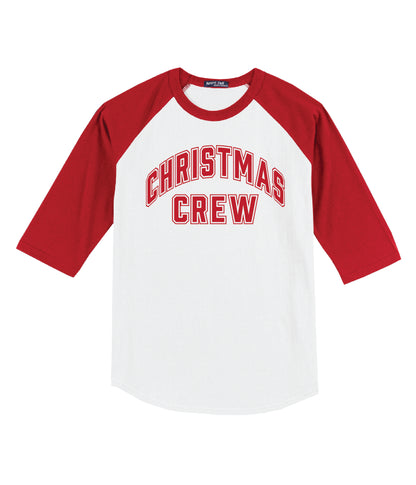 "Christmas Crew" Family Christmas Colorblock Raglan Jersey