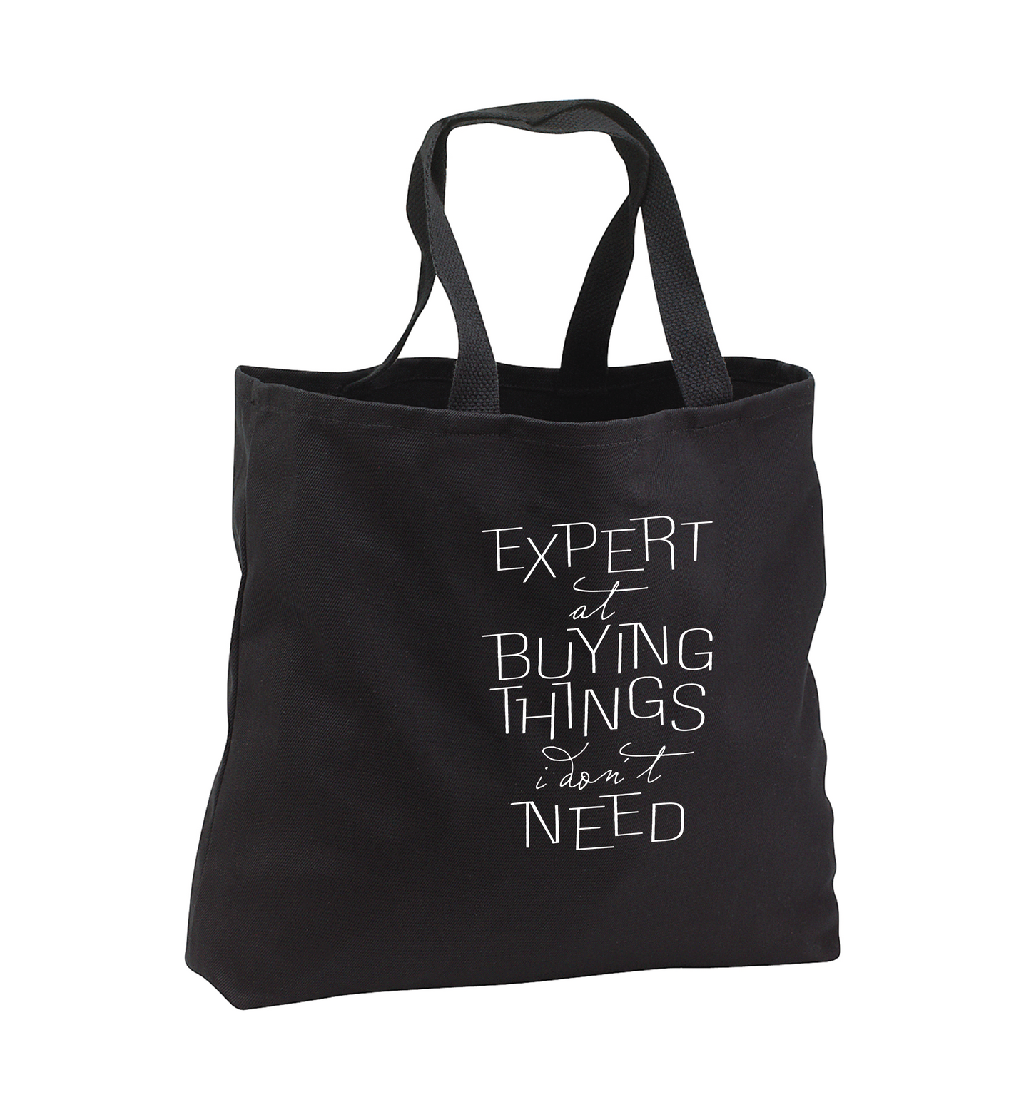 "Expert at Buying Things" Twill Tote Bag