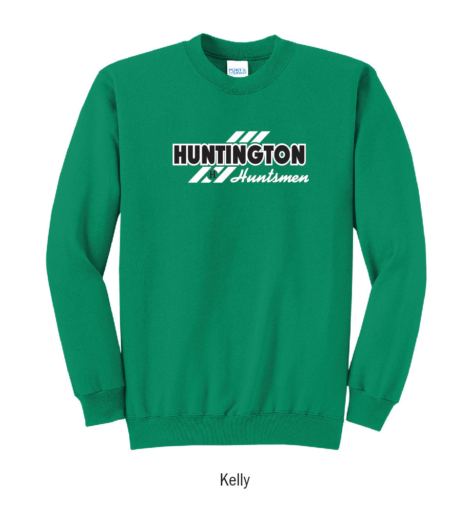 Huntington Huntsmen "3-Stripe" Crewneck Sweatshirt