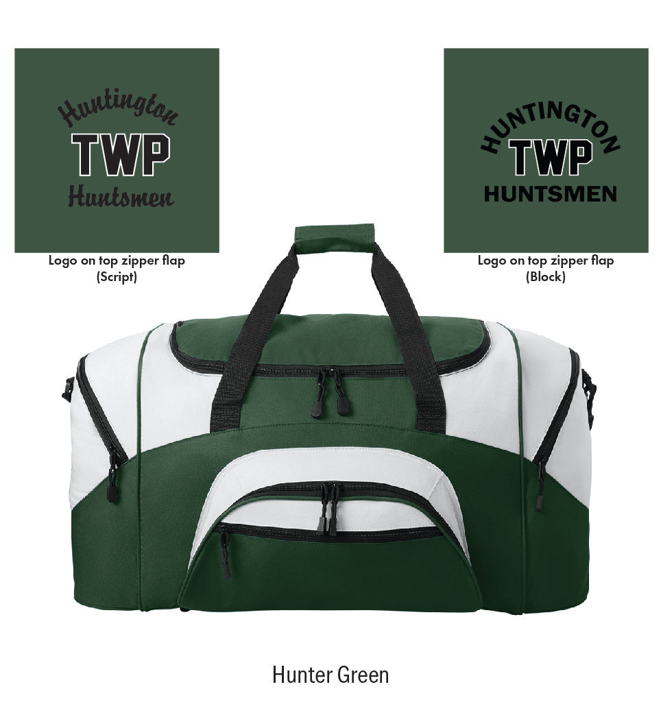 Huntington Huntsmen Embroidered Large Colorblock Duffel Bag