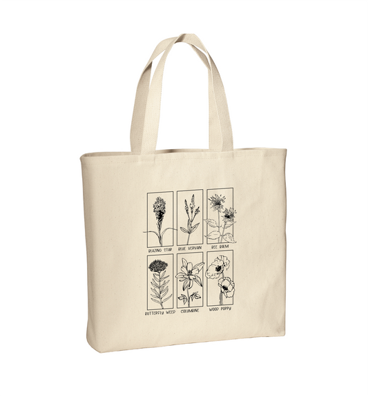 Ohio Wildflowers (with Names) Twill Tote Bag