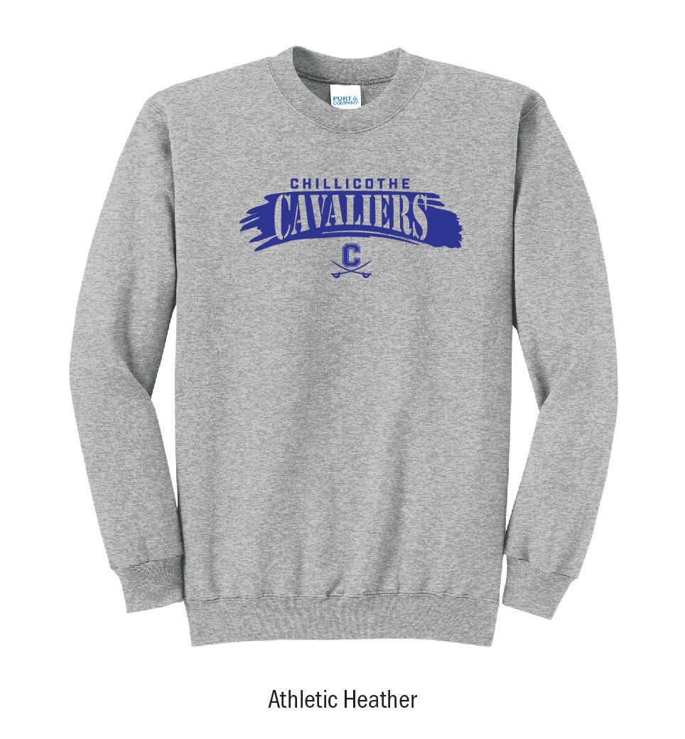 Chillicothe Cavaliers "Paintbrush Stroke" Crewneck Sweatshirt