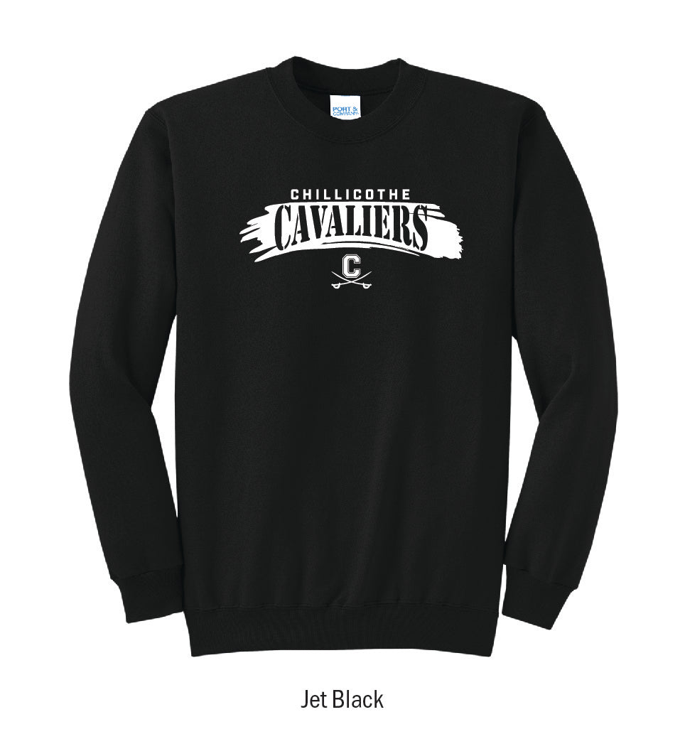 Chillicothe Cavaliers "Paintbrush Stroke" Crewneck Sweatshirt