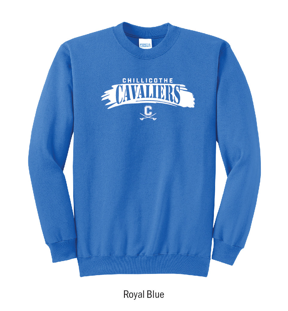 Chillicothe Cavaliers "Paintbrush Stroke" Crewneck Sweatshirt