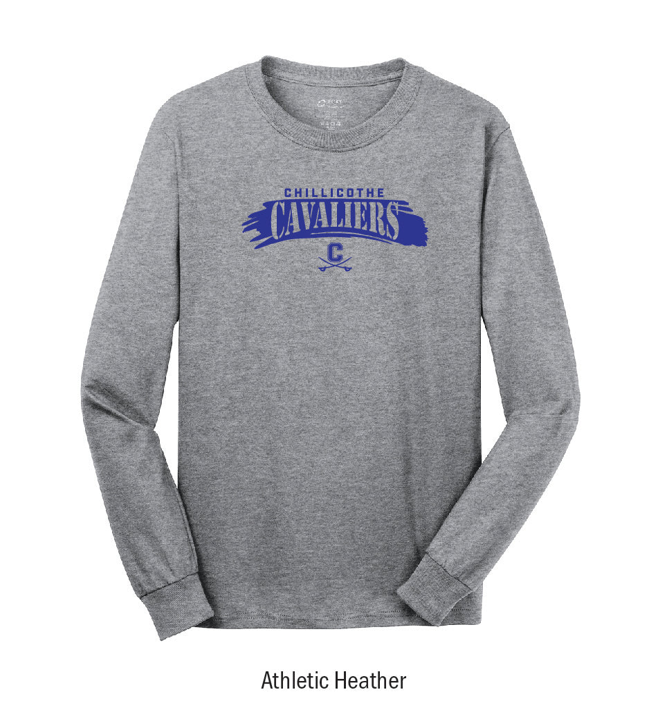 Chillicothe Cavaliers "Paintbrush Stroke" Long Sleeve Tee Shirt