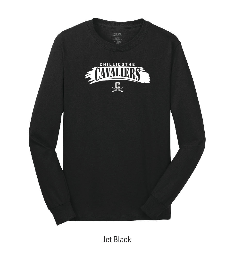 Chillicothe Cavaliers "Paintbrush Stroke" Long Sleeve Tee Shirt