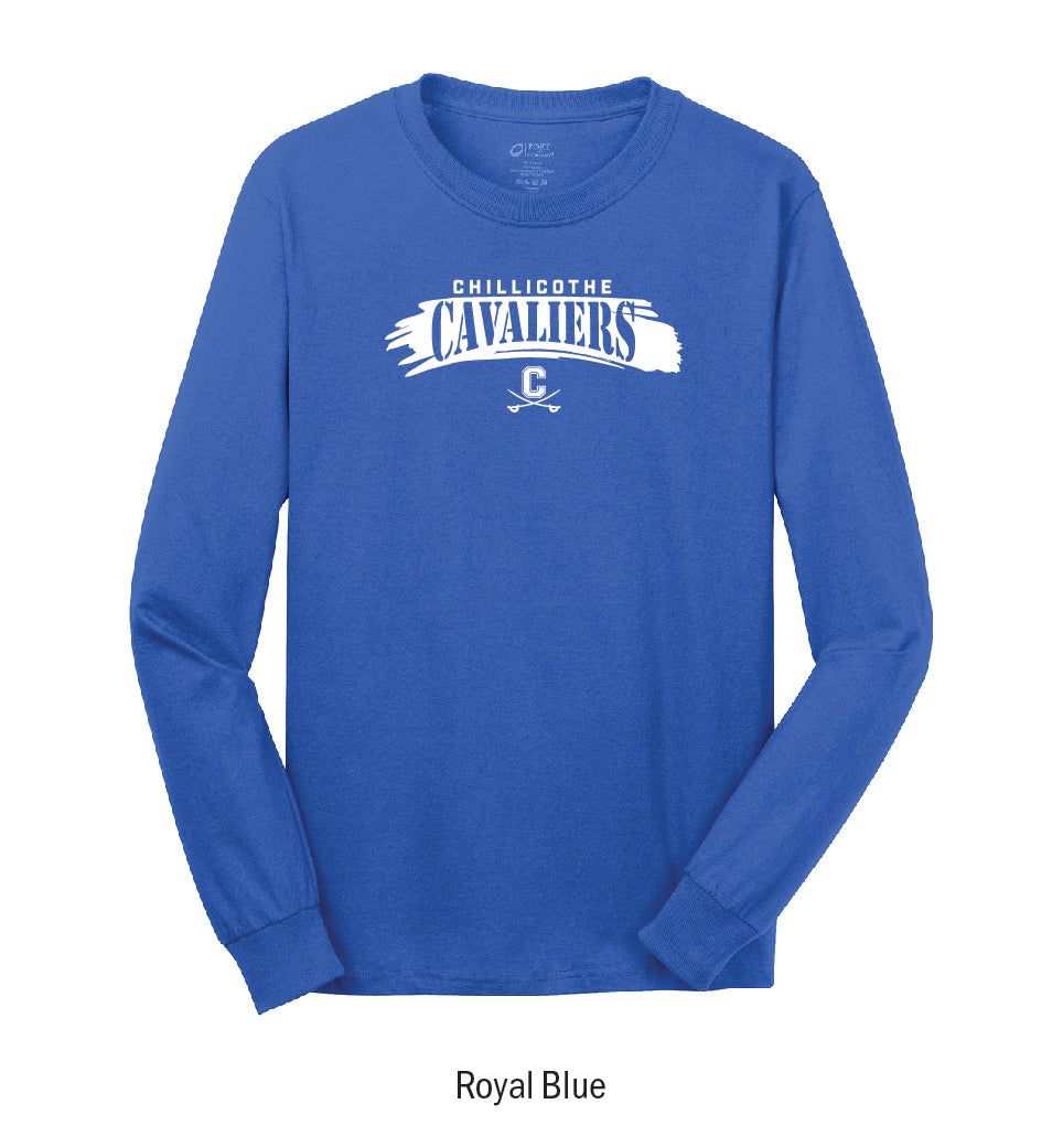 Chillicothe Cavaliers "Paintbrush Stroke" Long Sleeve Tee Shirt