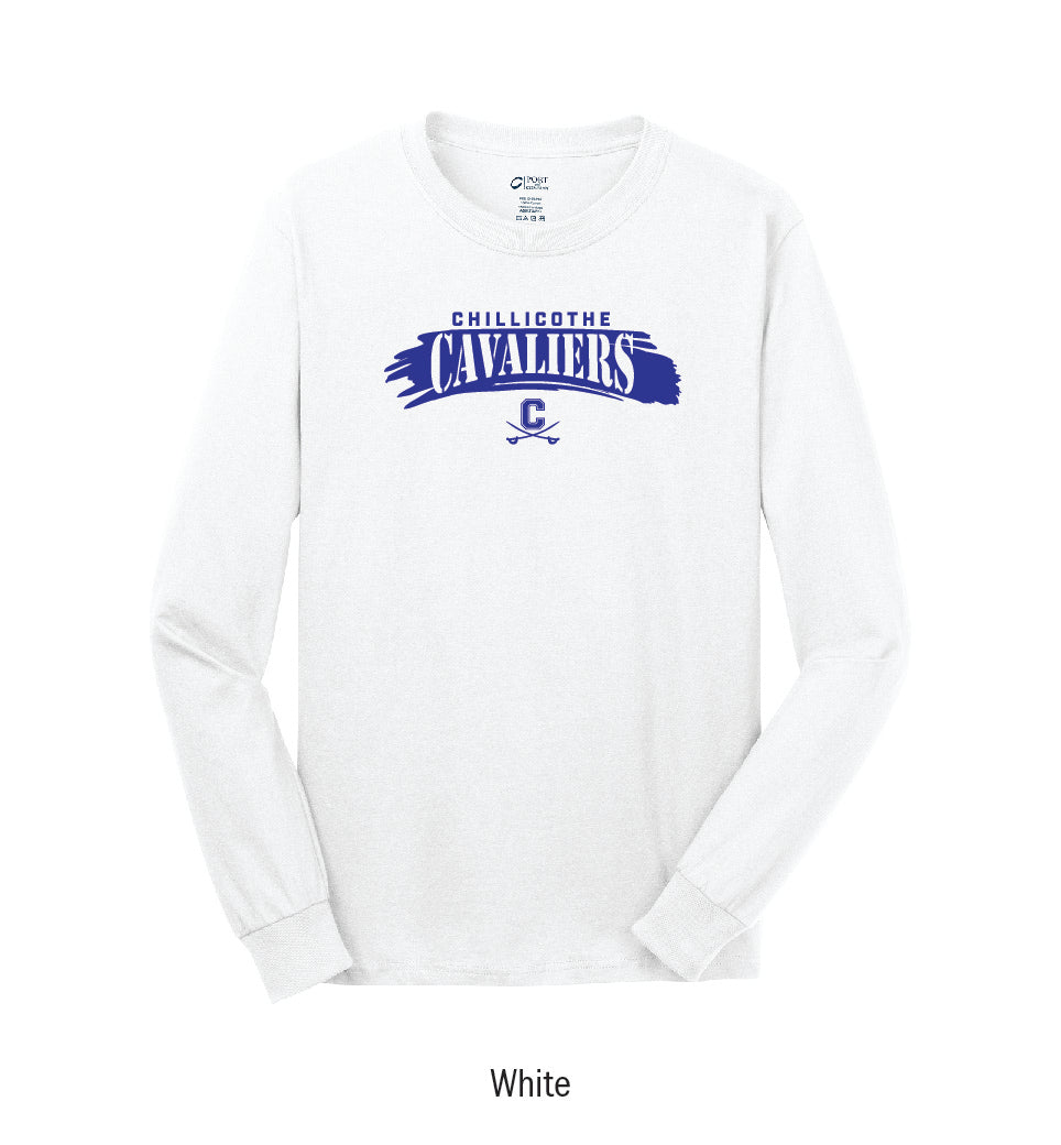 Chillicothe Cavaliers "Paintbrush Stroke" Long Sleeve Tee Shirt