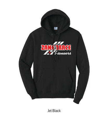 Zane Trace Pioneers "3-Stripe" Pullover Hoodie