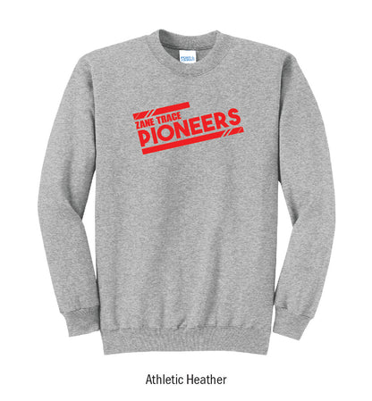 Zane Trace Pioneers "Athletic Stripes" Crewneck Sweatshirt