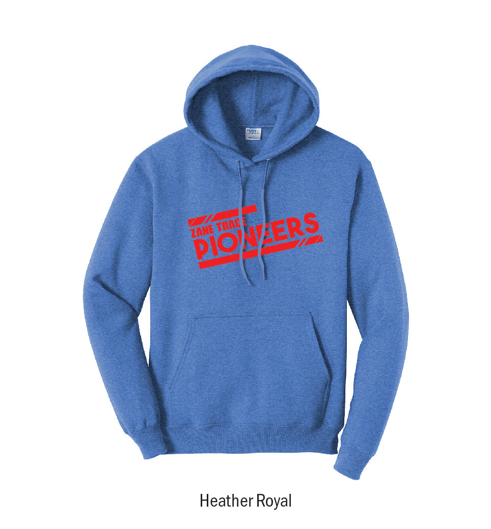 Zane Trace Pioneers "Athletic Stripes" Pullover Hoodie