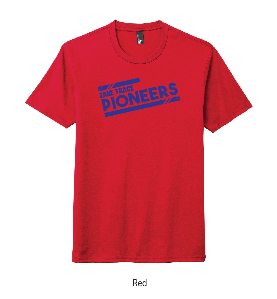 Zane Trace Pioneers "Athletic Stripes" Tee Shirt