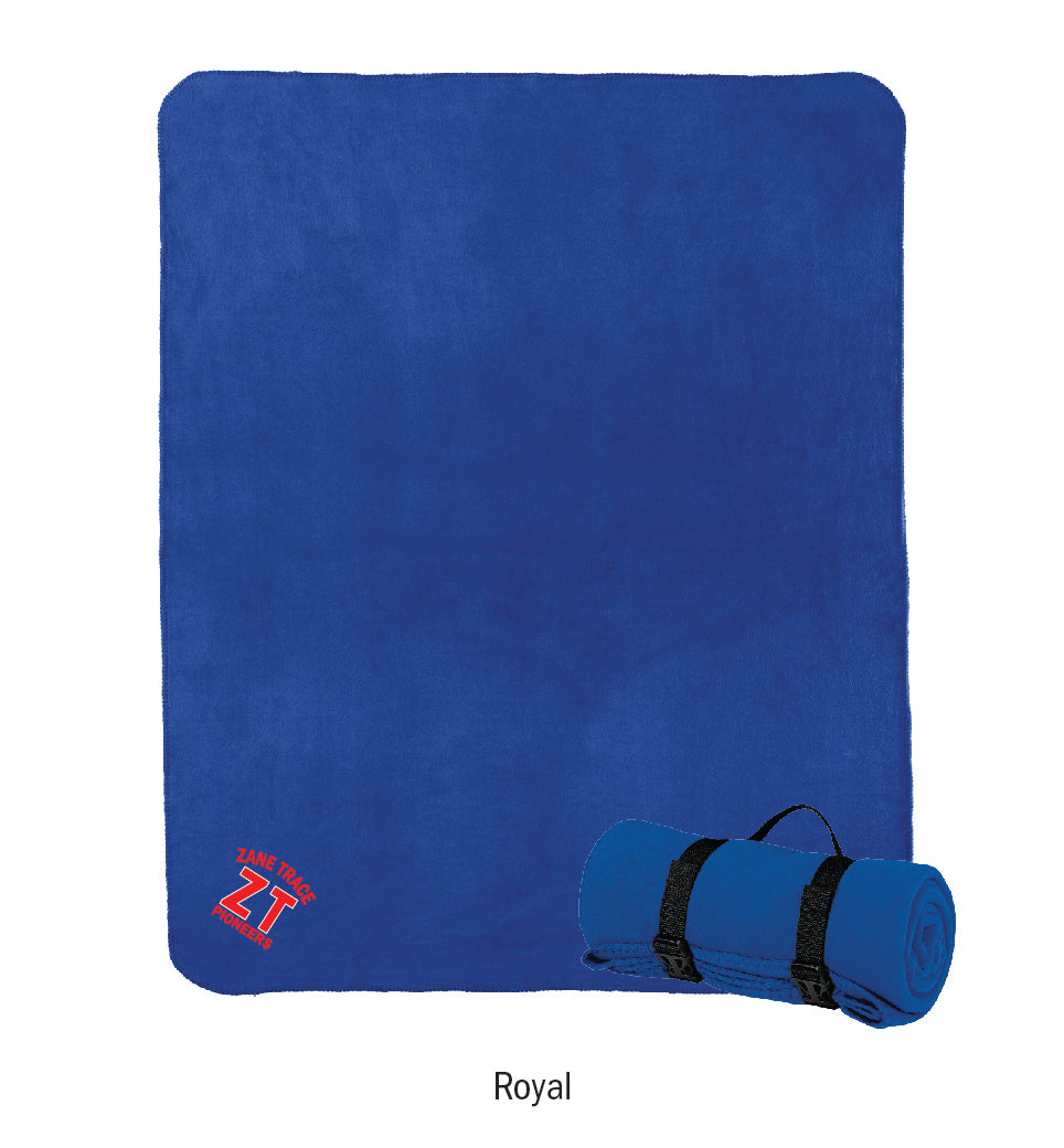 Zane Trace Pioneers Embroidered Fleece Blanket with Strap