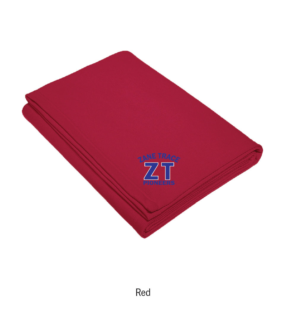 Zane Trace Pioneers Embroidered Fleece Sweatshirt Blanket