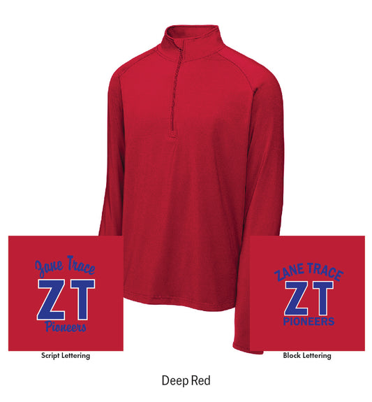 Zane Trace Pioneers Embroidered 1/4-Zip Performance Pullover