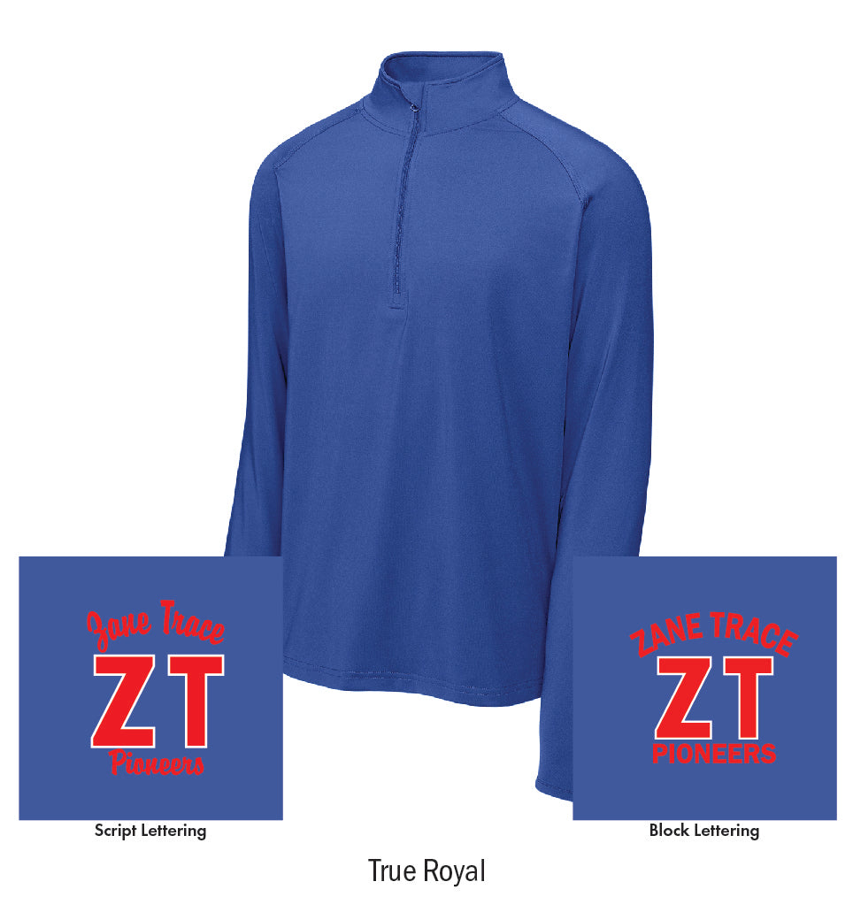 Zane Trace Pioneers Embroidered 1/4-Zip Performance Pullover