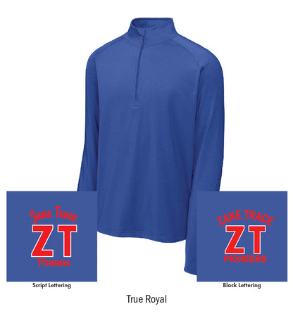 Zane Trace Pioneers Embroidered 1/4-Zip Performance Pullover