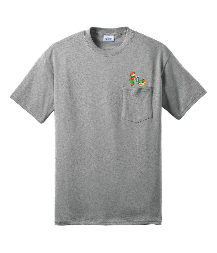 Santa's Elves Embroidered Pocket Tee Shirt