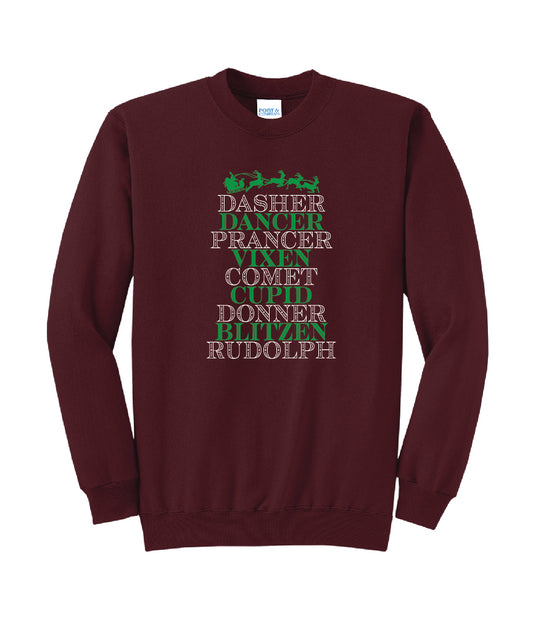 Santa's Reindeer Crewneck Sweatshirt