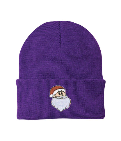 Santa Embroidered Knit Cap Beanie