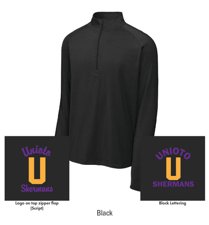 Unioto Shermans Embroidered 1/4-Zip Performance Pullover