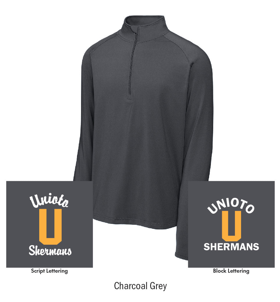 Unioto Shermans Embroidered 1/4-Zip Performance Pullover