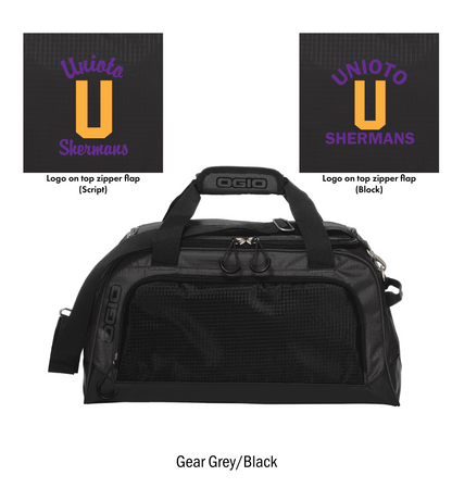 Unioto Shermans Embroidered Small Breakaway Duffel Bag