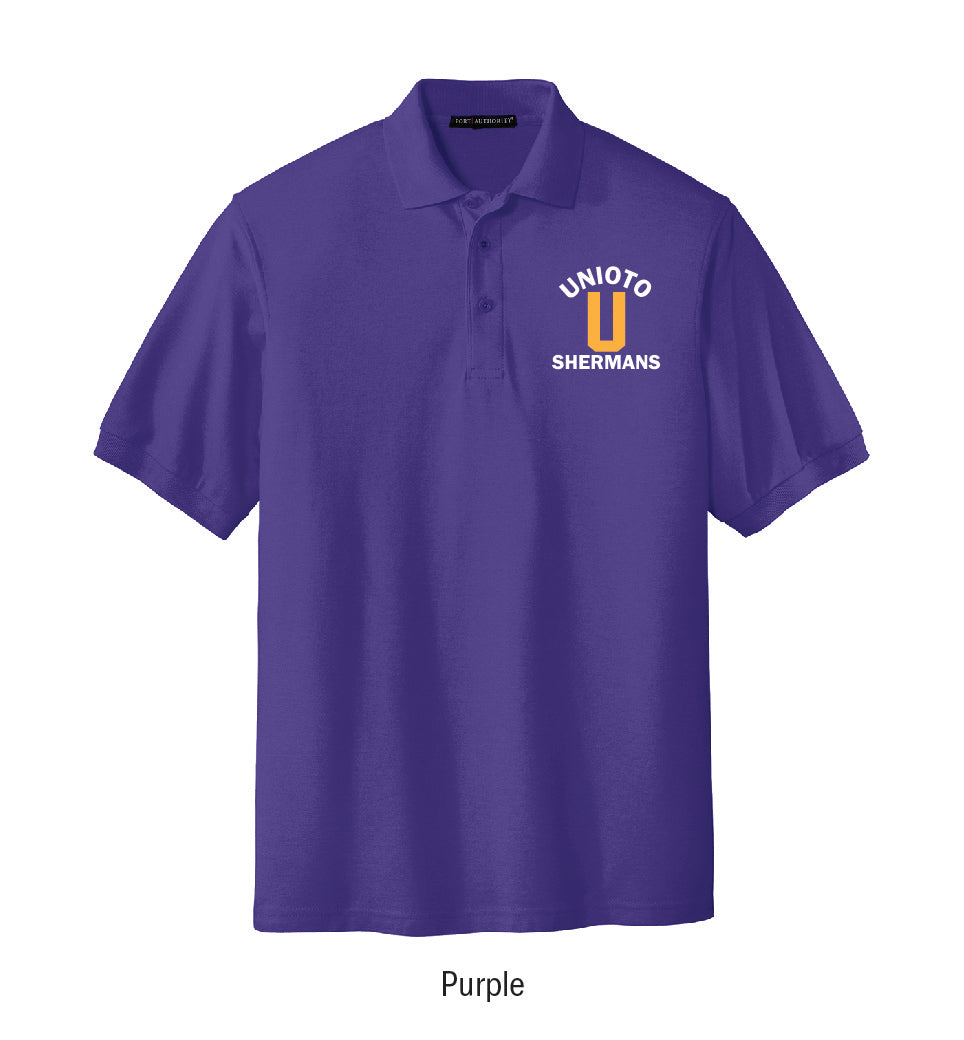 Unioto Shermans Embroidered Cotton Polo