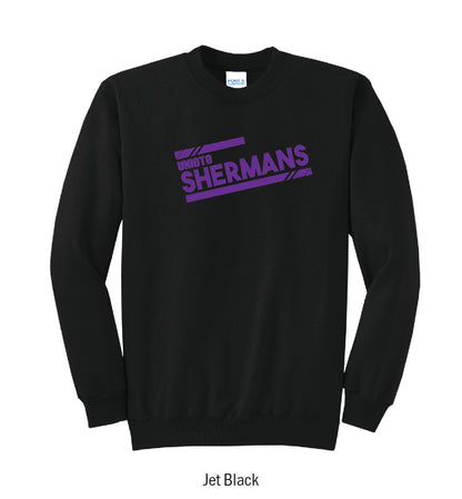 Unioto Shermans "Athletic Stripes" Crewneck Sweatshirt